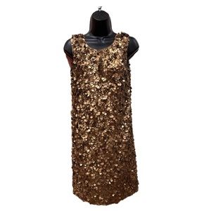 Marchesa Notte Sz 8 - Gold Sequin Sleeveless Cocktail/Evening Dress! STUNNING!!!